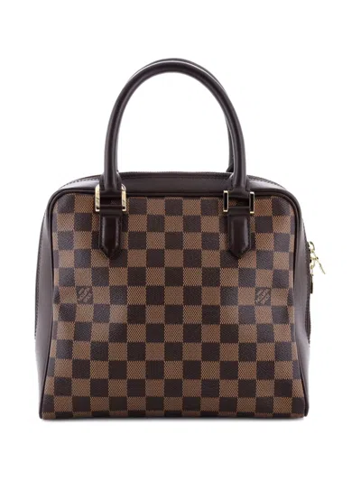 Pre-owned Louis Vuitton Brera Handbag Damier Satchel In Brown