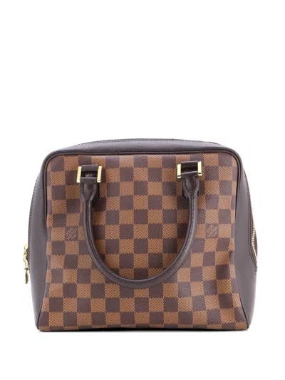 Pre-owned Louis Vuitton Brera Handbag Damier Satchel In Brown