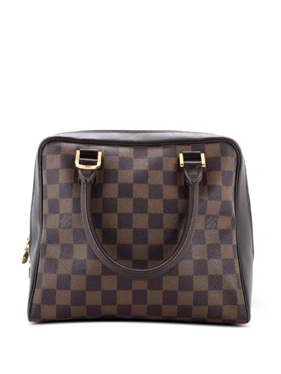 Pre-owned Louis Vuitton Brera Handbag Damier Satchel In Brown