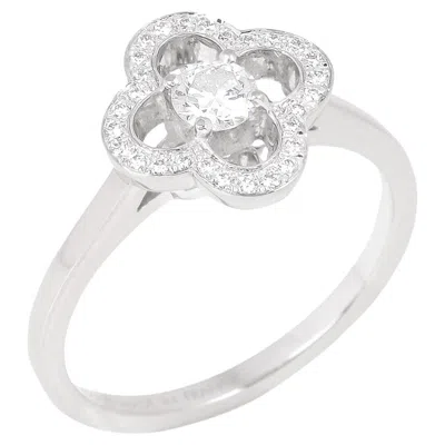 Pre-owned Louis Vuitton Brilliant Cut Diamond 18ct White Gold Les Ardentes Ring