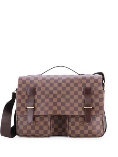 Pre-owned Louis Vuitton Broadway Bag Damier Crossbody Bag In Brown