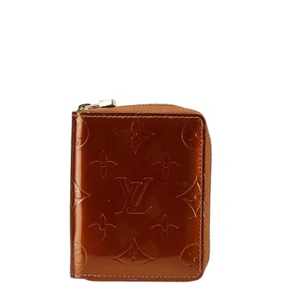 Pre-owned Louis Vuitton Bronze Brown Patent Leather Wallet (bi-fold) ()