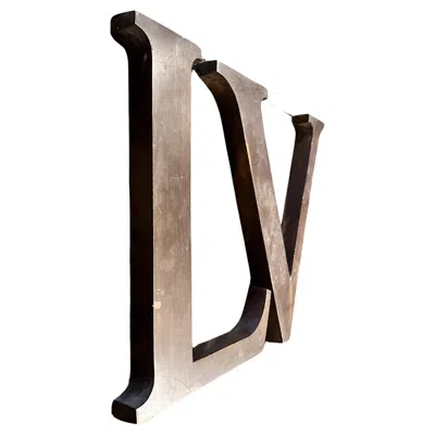 Pre-owned Louis Vuitton Bronze Letters Store Display In Gold
