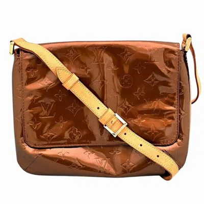 Pre-owned Louis Vuitton Bronze Patent Leather Shoulder Bag ()