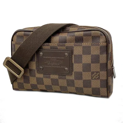 Pre-owned Louis Vuitton Brooklyn Brown Canvas Clutch Bag ()