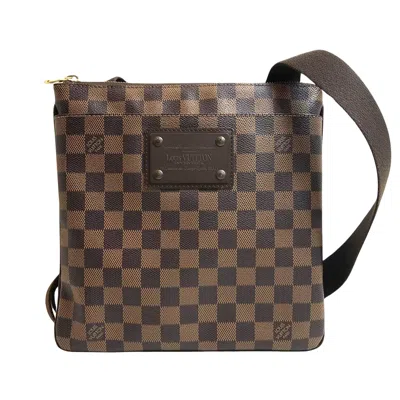 Pre-owned Louis Vuitton Brooklyn Brown Canvas Shoulder Bag ()