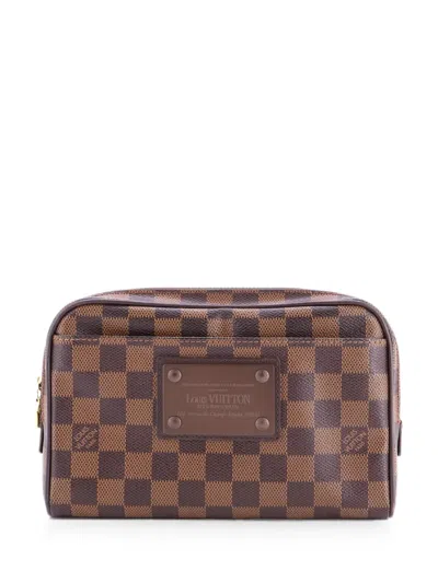 Pre-owned Louis Vuitton Brooklyn Bum Bag Damier Belt Bag In Brown