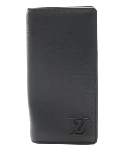 Pre-owned Louis Vuitton Brother Bi-fold Wallet In Black