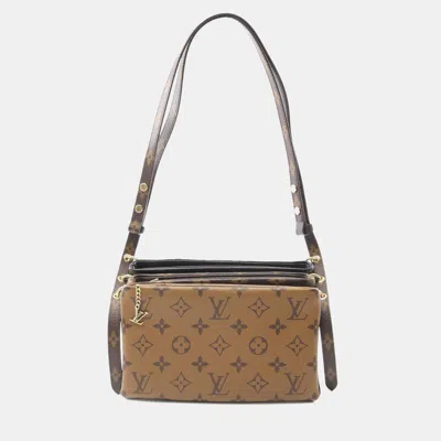 Pre-owned Louis Vuitton Brown 2020 Monogram Lv3 Pouch