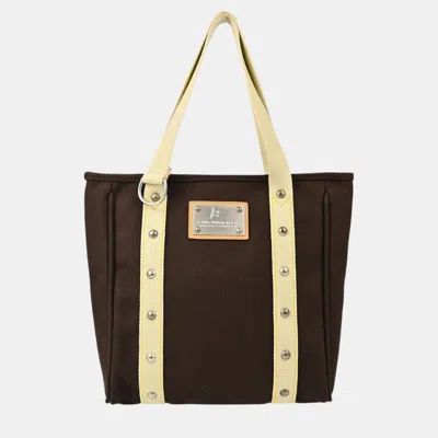 Pre-owned Louis Vuitton Brown Antigua Cabas Mm Tote Bag