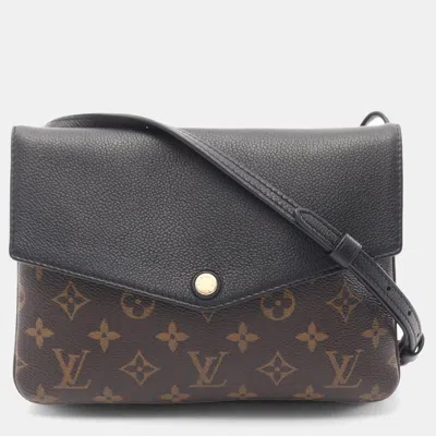 Pre-owned Louis Vuitton Brown Black Monogram Twice Shoulder Bag
