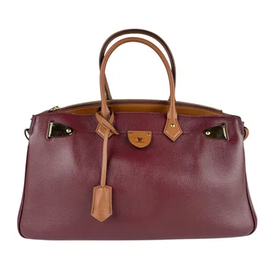 Pre-owned Louis Vuitton Brown Burgundy Leather Handbag Shoulder Bag ()