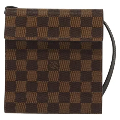 Pre-owned Louis Vuitton Brown Canvas Clutch Bag ()