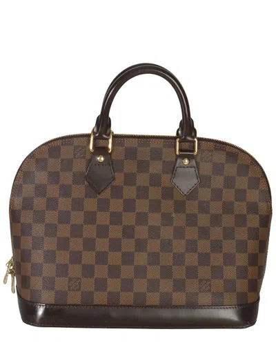 Pre-owned Louis Vuitton Brown Canvas Damier Ebene Alma Pm (authentic Pre-loved)