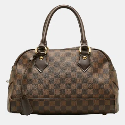 Pre-owned Louis Vuitton Brown Canvas Damier Ebene Duomo