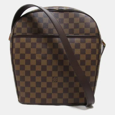 Pre-owned Louis Vuitton Brown Canvas Damier Ebene Ipanema Totes