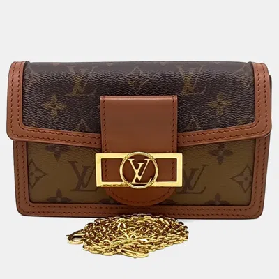 Pre-owned Louis Vuitton Brown Canvas Dauphine Chain Wallet