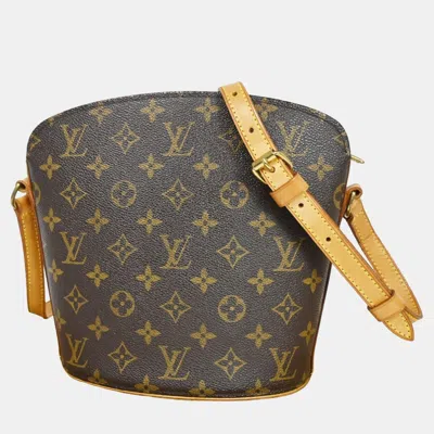 Pre-owned Louis Vuitton Brown Canvas Drouot Shoulder Bag