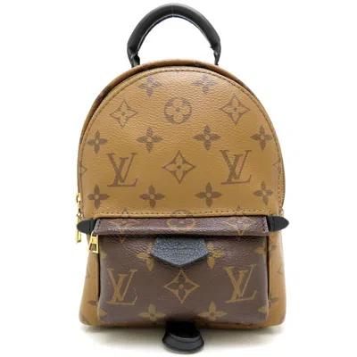 Pre-owned Louis Vuitton Brown Canvas Leather Backpack ()