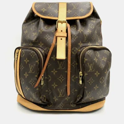 Pre-owned Louis Vuitton Brown Canvas Leather Bosphore Backpack