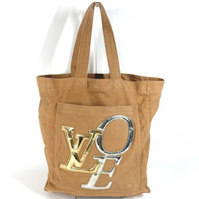 Pre-owned Louis Vuitton Brown Canvas Leather Shoulder Bag Tote Bag ()