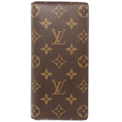 Pre-owned Louis Vuitton Brown Canvas Long Wallet (bi-fold) ()