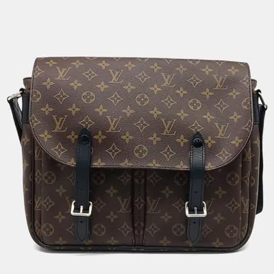 Pre-owned Louis Vuitton Brown Canvas Macassar Christopher Messenger Bag