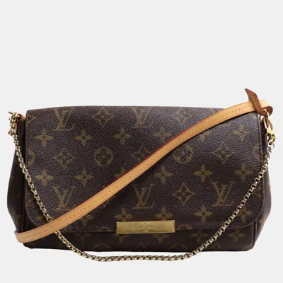 Pre-owned Louis Vuitton Brown Canvas Medium Favorite Mm Shoulder Bags