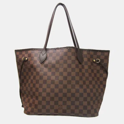 Pre-owned Louis Vuitton Brown Canvas Medium Neverfull Tote Bag