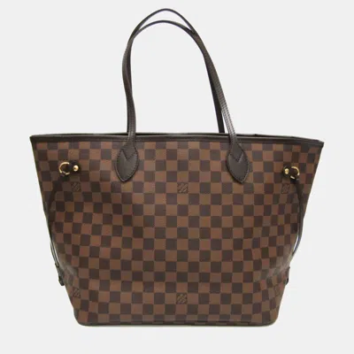 Pre-owned Louis Vuitton Brown Canvas Medium Neverfull Totes