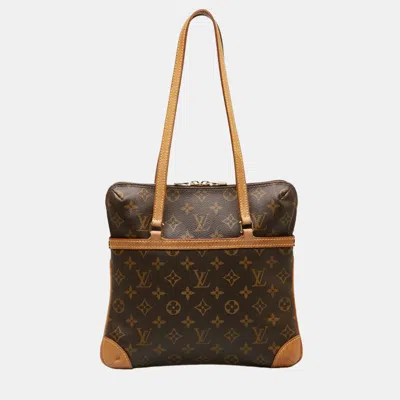 Pre-owned Louis Vuitton Brown Canvas Monogram Coussin Gm Tote