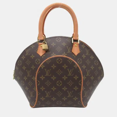Pre-owned Louis Vuitton Brown Canvas Monogram Ellipse Mm Shoulder Bag