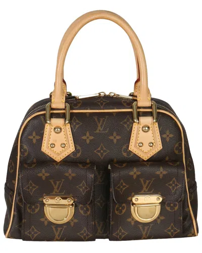 Pre-owned Louis Vuitton Brown Canvas Monogram Manhattan Pm (authentic Pre-loved)