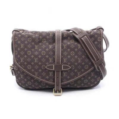 Pre-owned Louis Vuitton Brown Canvas Monogram Mini Leather Shoulder Bag ()