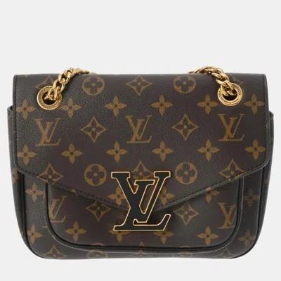 Pre-owned Louis Vuitton Brown Canvas Monogram Passy Shoulder Bag
