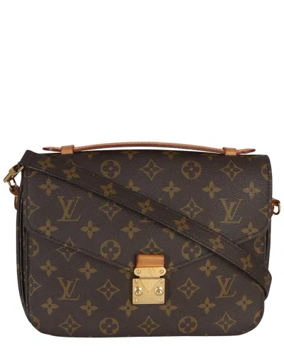 Louis Vuitton Brown Canvas Monogram Pochette Metis (authentic Pre-loved)