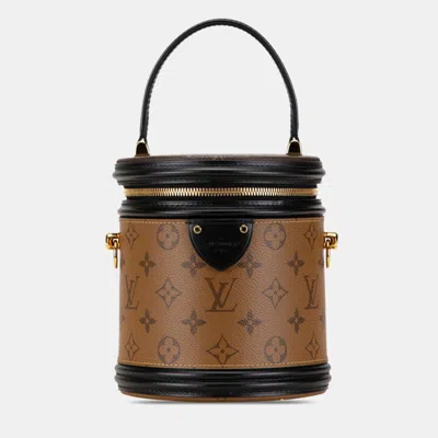 Pre-owned Louis Vuitton Brown Canvas Monogram Reverse Cannes Vanity Bag