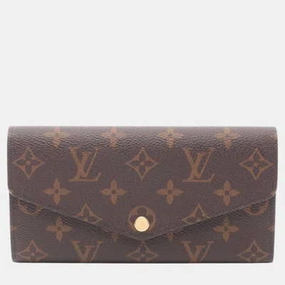 Pre-owned Louis Vuitton Brown Canvas Monogram Wallet