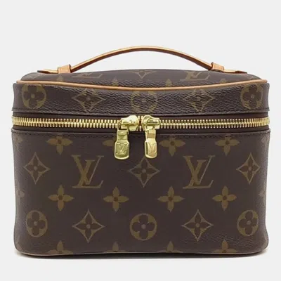 Pre-owned Louis Vuitton Brown Canvas Nice Mini