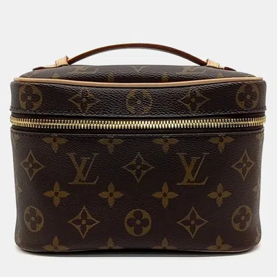 Pre-owned Louis Vuitton Brown Canvas Nice Mini Bag