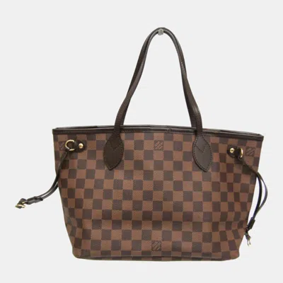 Pre-owned Louis Vuitton Brown Canvas Pm Neverfull Tote Bag