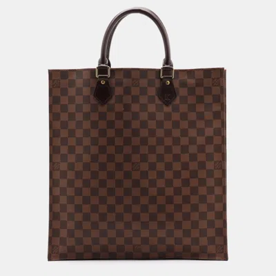 Pre-owned Louis Vuitton Brown Canvas Sac Plat Tote