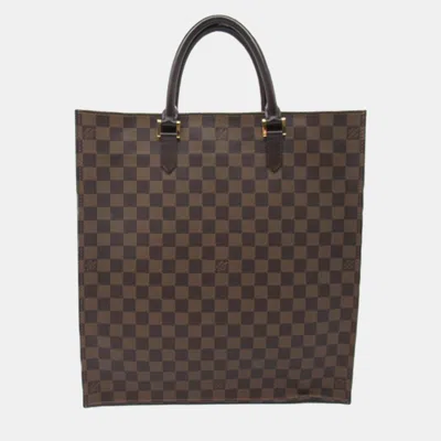Pre-owned Louis Vuitton Brown Canvas Sac Plat Tote Bag
