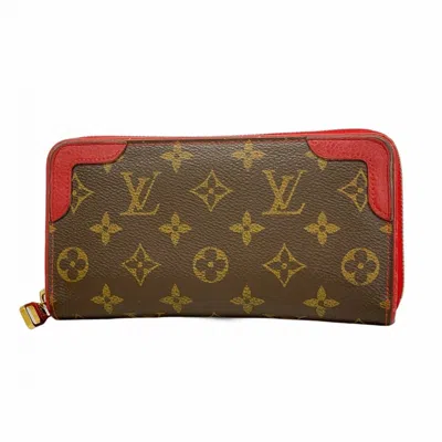 Pre-owned Louis Vuitton Brown Cerise Long Wallet (bi-fold) () In Multi