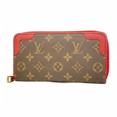 Pre-owned Louis Vuitton Brown Cerise Long Wallet (bi-fold) () In Multi
