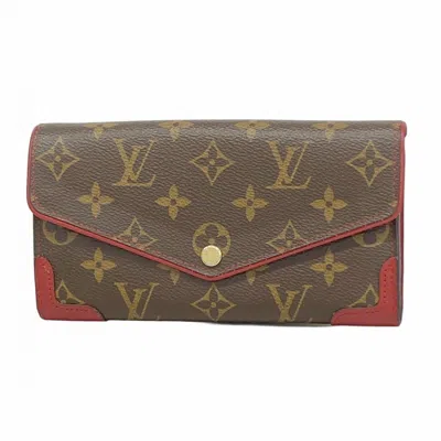 Pre-owned Louis Vuitton Brown Cerise Long Wallet (bi-fold) () In Multi