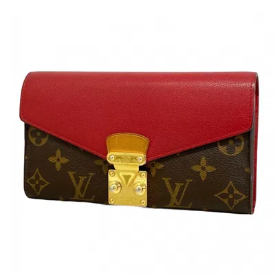 Pre-owned Louis Vuitton Brown Cerise Long Wallet (bi-fold) () In Multi