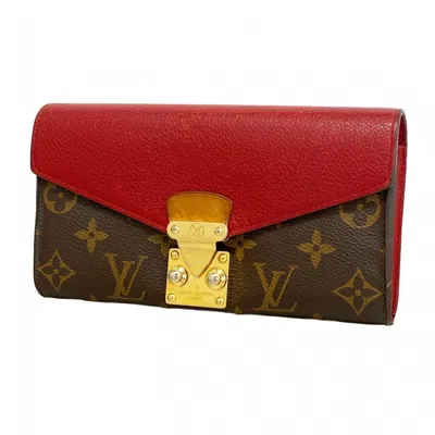 Pre-owned Louis Vuitton Brown Cerise Long Wallet (bi-fold) () In Multi