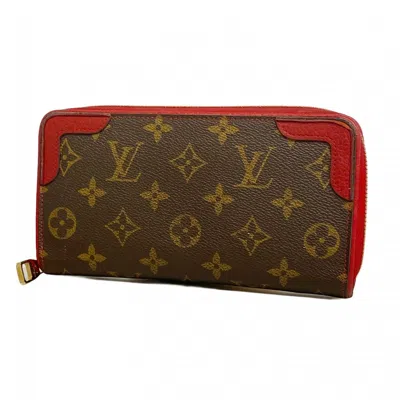 Pre-owned Louis Vuitton Brown Cerise Long Wallet (bi-fold) () In Multi