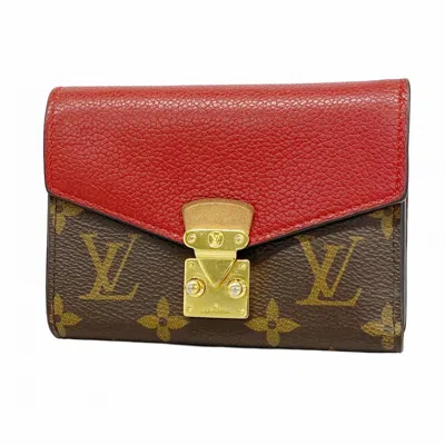 Pre-owned Louis Vuitton Brown Cerise Wallet (tri-fold) ()